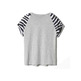 Adidas Original T-Shirt Frau Trefoil Logo Zebra (gris/blanco)