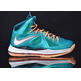 Lebron X "Dolphins" (302/turquoise/orange/white)