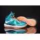 Lebron X "Dolphins" (302/turquoise/orange/white)