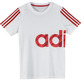 Aufgeladene Adidas Tee Kinder (weiß/rot)