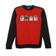 Original Adidas Crew Placed Sweatshirt Print (rot/schwarz)