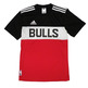 Adidas T-Shirt NBA Bulls Winter Hoops (schwarz/weiß/rot)