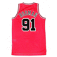 Adidas NBA Bulls Rodman Jersey Bestickt (rot/weiß)