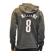 Adidas Sudadera NBA Spielzeit Spieler Brooklyn Williams No 8 (plomo/blanco)