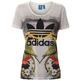 Original Adidas T-Shirt Tropical Woman Print (mehrfarbig weiß)