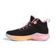 Adidas Cross Em Up 5 Kids Wide "Black-Beam Pink"