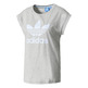 Adidas Originals W Boyfriend Roll-Up Tee (mittelgrau Heather)