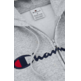 Champion bestickt Big Logo Fleece Full-Zip Hoodie "Light Grey"