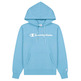 Champion Legacy Big Script Logo Druck Hoodie "Light Blue"