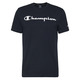 Champion Legacy Baumwolle Kontrast Scrip Logo T-Shirt "Navy"