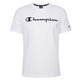 Champion Legacy Baumwolle Kontrast Scrip Logo T-Shirt "White"