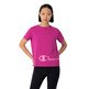 Champion Legacy Baumwoll T-Shirt mit bunten Details "Pink"