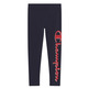 Champion Legacy Girls Leggings Script Logo Drucken "Navy"