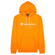 Champion Legacy Script Logo Baumwolle Terry Hoodie "Orange"