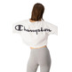 Champion Wm ́s Cropped Back Script Logo T-Shirt "White"