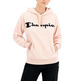 Champion Wn ́s Legacy Script Logo Polar Fleece Hoodie "Rose Tane"