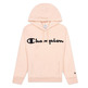 Champion Wn ́s Legacy Script Logo Polar Fleece Hoodie "Rose Tane"