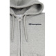 Champion Wn ́s Legacy Small Script Logo Print Zip-Up Hoodie "Gray"