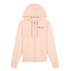 Champion Wn ́s Legacy Small Script Logo Print Zip-Up Hoodie "Rose Tane"