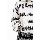 All-Over Manifesto Text Oversize Hoodie