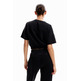 Desigual Baggy Cropped Sport T-Shirt "Black"