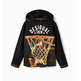 Desigual Basketball Kapuzen T-Shirt "Black"