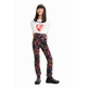 Desigual Girls Floral Flare Leggings "Schwarz"