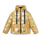 Desigual Goldene gepolsterte Jacke mit abnehmbaren Ärmeln