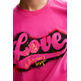 Desigual Graffiti Love T-Shirt "Pink"