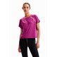 Desigual Mesh Sport T-Shirt "Fuchsia"