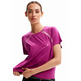 Desigual Mesh Sport T-Shirt "Fuchsia"