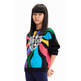 Desigual Girls Mehrfarbig Nachricht Sweatshirt "Black"