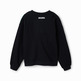 Desigual Girls Mehrfarbig Nachricht Sweatshirt "Black"