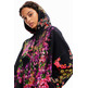 Desigual Oversize Floral Hoodie "Black"