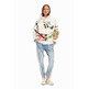 Desigual Oversize Mickey Maus Sweatshirt "Beige"