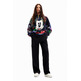 Desigual Oversize Mickey Maus Sweatshirt "Black"