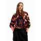 Desigual Oversize Mickey Maus Sweatshirt "Black-Orange"