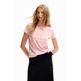 Desigual Slim Strass T-Shirt "Pink"