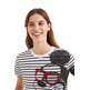 Desigual Striped Mickey Maus T-Shirt