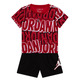 Jordan Infants JDB spielen AOP Tee Short Set "Black"