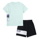 Konjunktiv Jordanien Kinder JDB Jumpman Wrap Logo Tee und Short Set "Black-Light Dew"