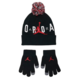 Jordan Kids Pom-Pon Mütze und Handschuhe 2Piece Set "Schwarz"