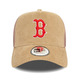 Neu Era MLB Boston Red Sox Cord 9FORTY E-Frame Verstellbarer Trucker Cap "Beige"