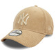 Neu Era MLB New York Yankees Cord 9FORTY Einstellbare Kappe "Beige"