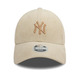 New Era MLB Frau NY Yankees Cord 9FORTY Einstellbare Kappe "Light Beige"