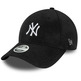 New Era MLB Womens NY Yankees Cosy 9FORTY Einstellbare Kappe "Schwarz "