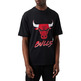 Neue Era NBA Chicago Bulls Logo Script Mesh Oversize Tee "Schwarz"