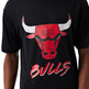 Neue Era NBA Chicago Bulls Logo Script Mesh Oversize Tee "Schwarz"