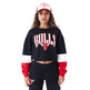 Neu Era NBA Chicago Bulls Frauen Farbe Block Crop Crew Neck Sweatshirt