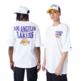 Neue Ära NBA LA Lakers Script White Oversized T-Shirt